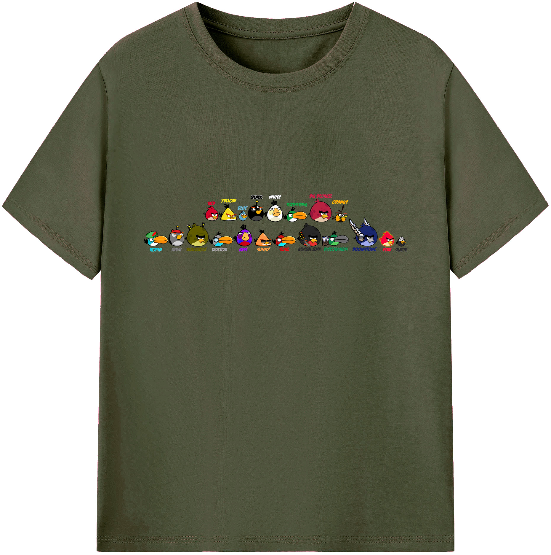 （画像用） Angry Birds アングリーバード 綿100％ メンズ半袖Tシャツ｜肌触りやわらか＆通気性
